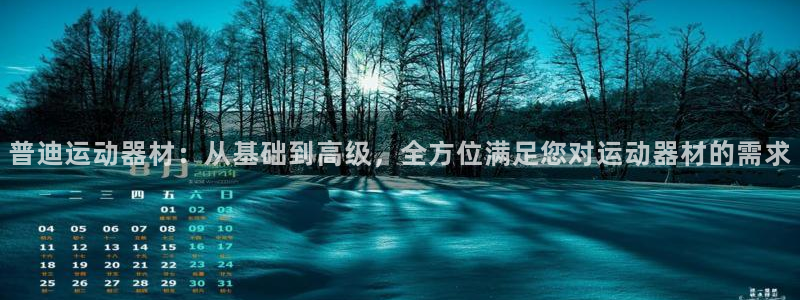 意昂体育4平台注册：普迪运动器材：从基础到高级，全方