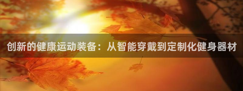意昂4娱乐是那个系列的台子：创新的健康运动装备：从智