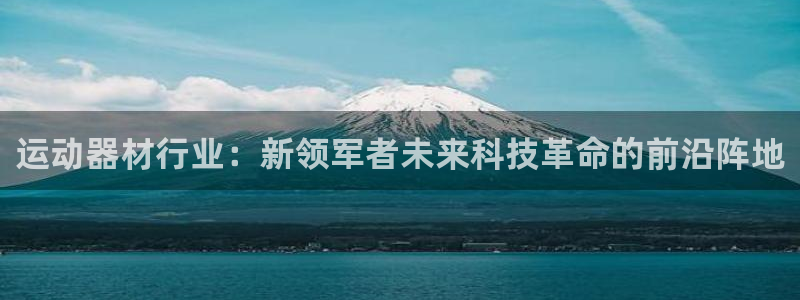 意昂4娱乐：运动器材行业：新领军者未来科技革命的前沿阵地