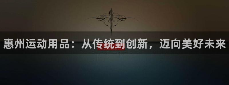 意昂体育4平台注册要钱吗：惠州运动用品：从传统到创新，迈向美